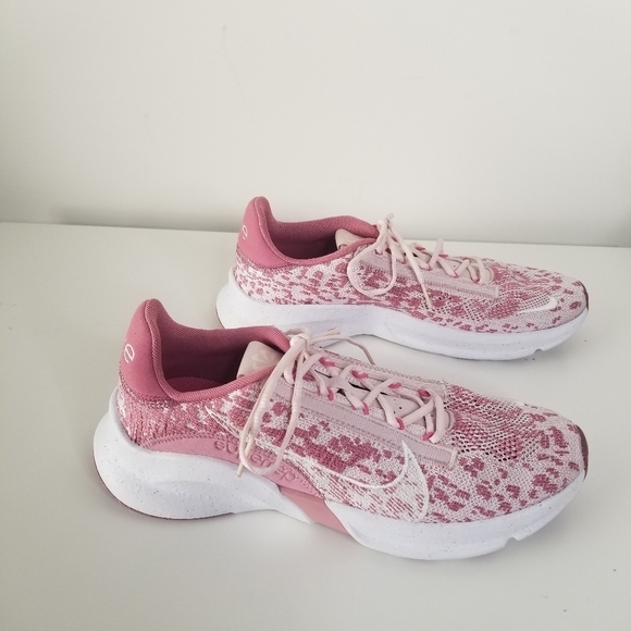 Nike SuperRep Go 3 Flyknit Next Nature Sneakers Berry/Silver Size 11 - Picture 2 of 12